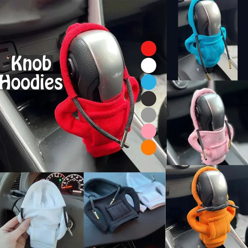 Car Gear Shift Cover, Button Hoodie, Manual Handle