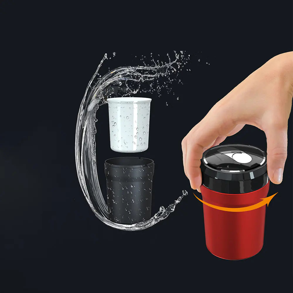 Portacenere LED con Coperchio Pop-Up