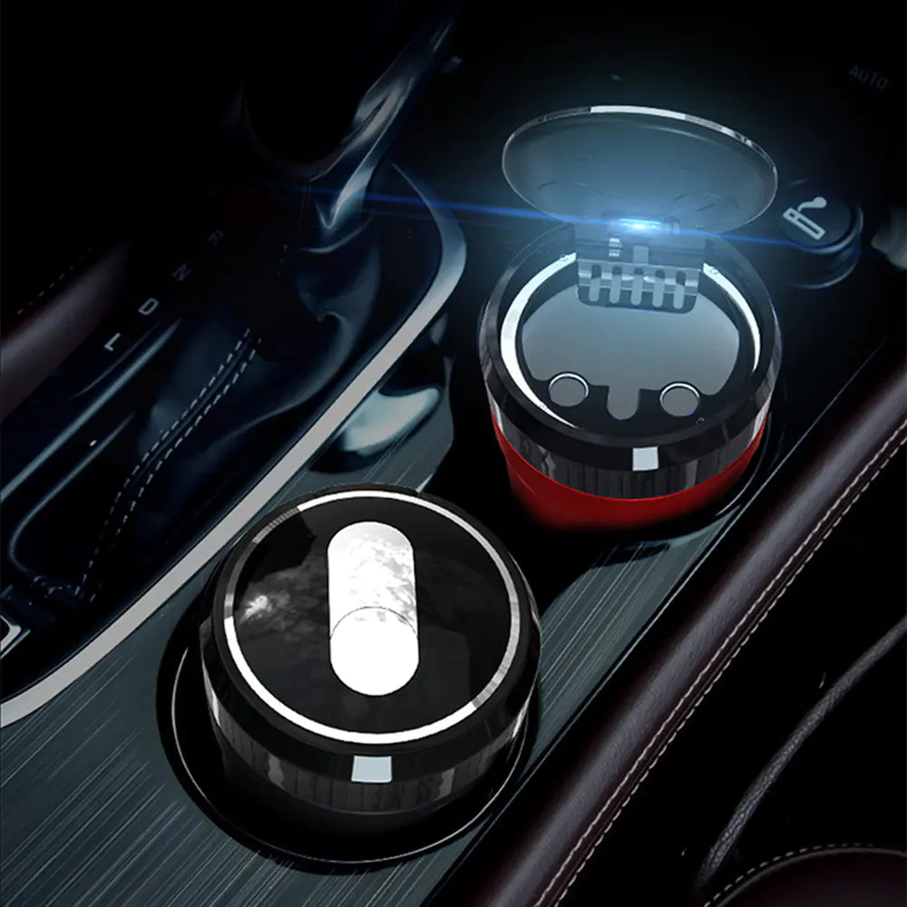 Portacenere LED con Coperchio Pop-Up